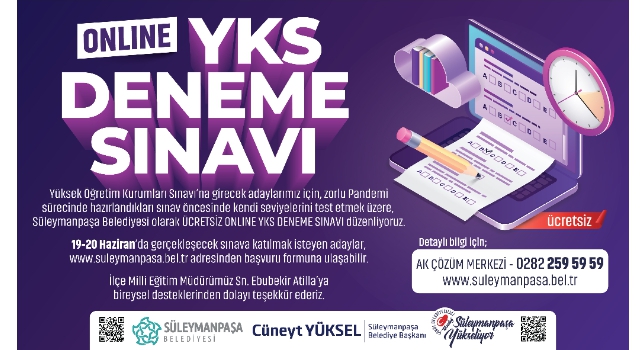 Süleymanpaşa Belediyesinden Çevrimiçi Sınav