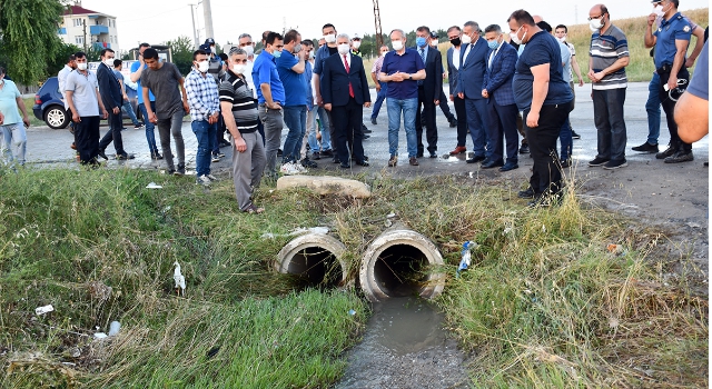 Vali Aziz Yıldırım Olay Yerinde İncelemelerde Bulundu