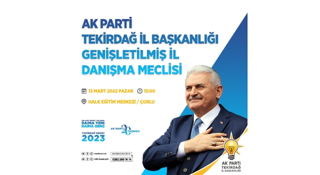 Binali Yıldırım Çorlu’ya Geliyor