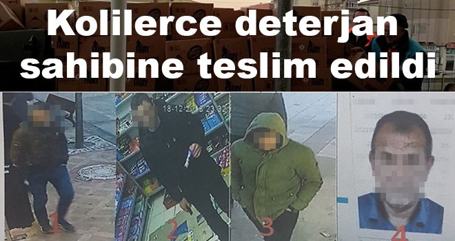 Deterjan hırsızları polise yakalandı