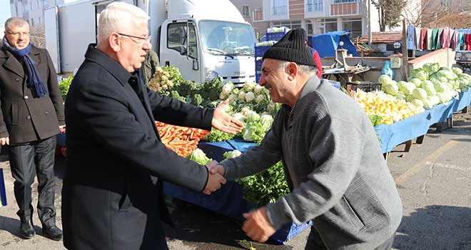 Başkan Yüksel Pazarcı Esnafını Ziyaret Etti