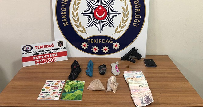 Çorlu polisi eroin ele geçirdi