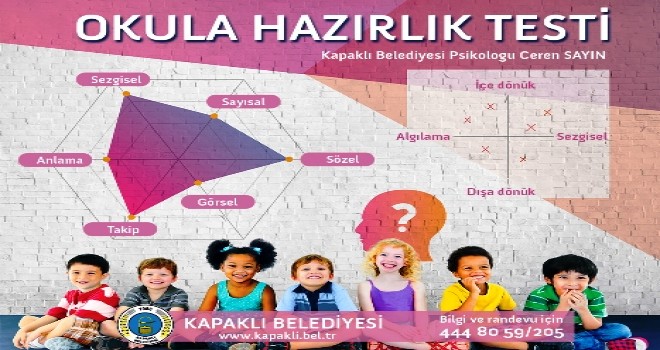 Çocuklara Okula Hazırlık Testi Yapılacak