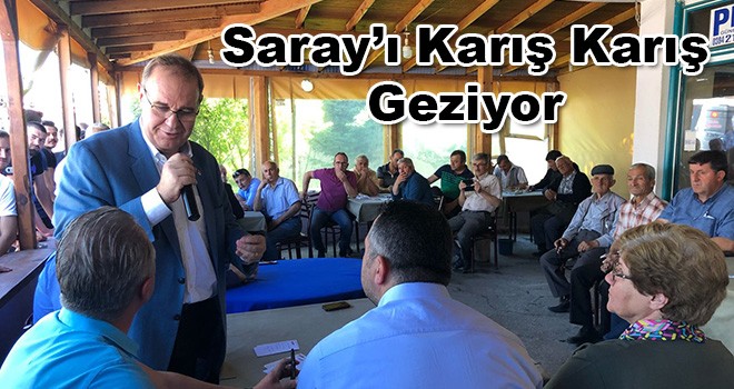 Faik Öztrak Saray’ı Karış Karış Geziyor