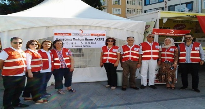 Kızılay Çorlu Şubesi Üsrev Aktaş'ı Unutmadı