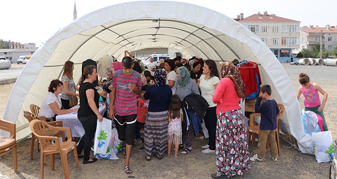 Ergene’de Ramazan ayı dolayısıyla 2. El Eşya Çadırı kuruldu