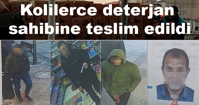 Deterjan hırsızları polise yakalandı