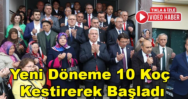 10 yıllık belediye başkanlığı için 10 koç kestirdi