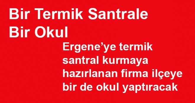 Bir Termik Santrale Bir Okul