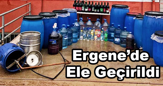 Ergene’de 900 Litre Kaçak İçki Ele Geçirildi