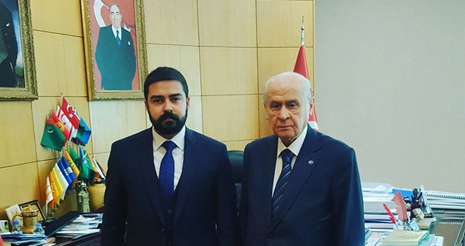 MHP İlçe Başkanı Tırpan Genel Başkan Bahçeli'yi Ziyaret Etti.