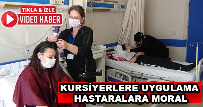 Kursiyerler uygulama imkanı, hastalar moral buluyor