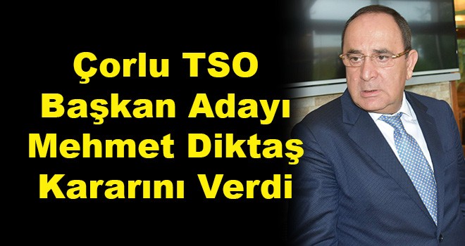 İşadamı Mehmet Diktaş “Devam” Dedi