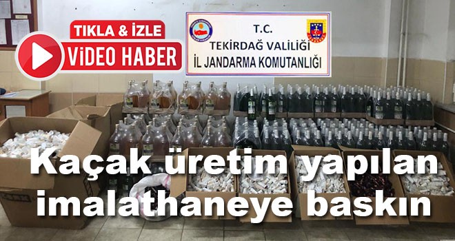 Jandarmadan kaçak içki imalathanesine baskın